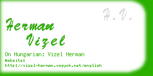 herman vizel business card